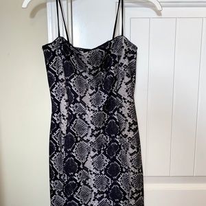 Missguided Snakeskin Bodycon Dress